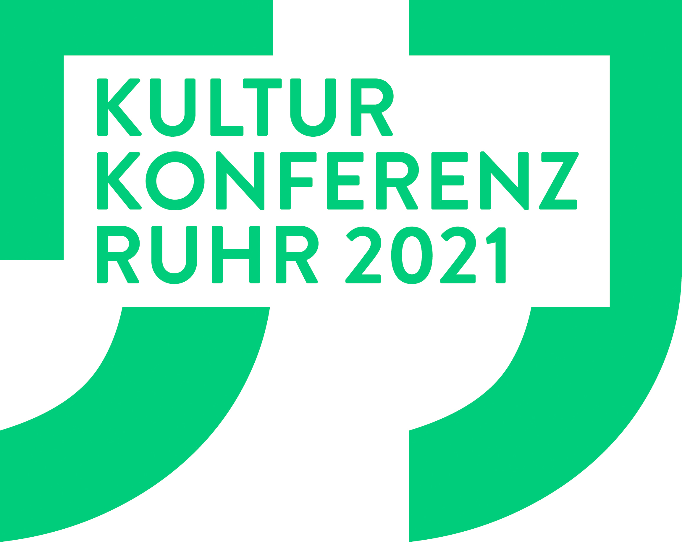 grünes Logo mit Schriftzug Kulturkonferenz Ruhr 2021